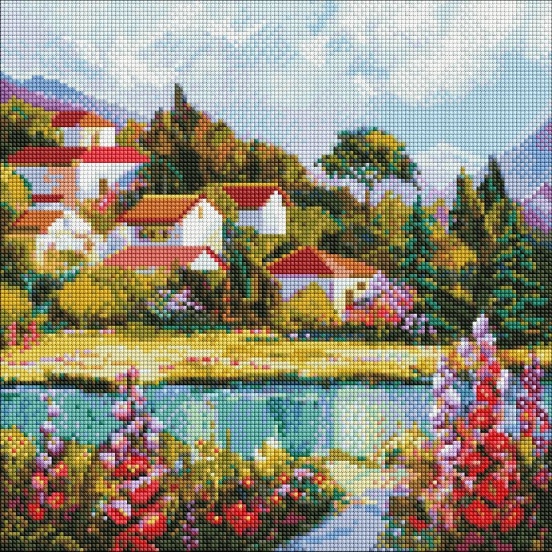 Алмазна мозаїка "Затишна гавань" ©BOND Tetiana AMO7659 40х40 см Ідейка