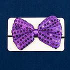 Краватка-метелик фіолетова з паєтками
