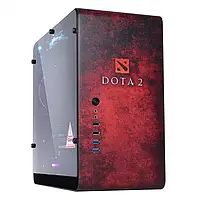 Корпус для ПК Корпус QUBE EAGLE Aluminum Black Printed Dota 2 red (QBX3M_WBNU3PD2R)