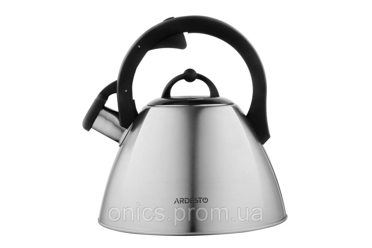 Чайник со свистком Ardesto Gemini AR-1948-KS 2.5 л серебристый хорошее качество - фото 3 - id-p2197641668