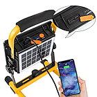 Переносний прожектор-ліхтар 9600мАч, з USB-зарядкою, сонячною панеллю та PowerBank, W877-3 Лучшая цена, фото 2