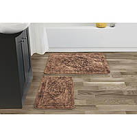 Набор ковриков для ванной Arya Damaks AR-A107216-Brown 2 предмета коричневых хорошее качество
