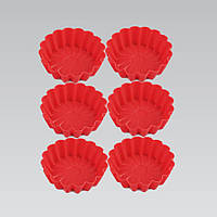 Набор силиконовых форм для выпечки Maestro MR-1176-red 6 предметов 8 см красный хорошее качество
