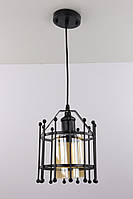 Люстра подвесная LOFT на 1 лампочку 25078 Черный 35-90х19х19 см. хорошее качество