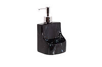 Дозатор для жидкого мыла Bona Di 851-311 400 мл черный мрамор хорошее качество