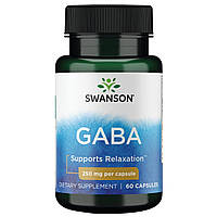 Гамма-аминомасляная кислота Swanson GABA 250 mg 60 caps