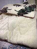 Одеяло открытое овечья шерсть с 2-х сторон Клен Двуспальное 175х210 55230 хорошее качество