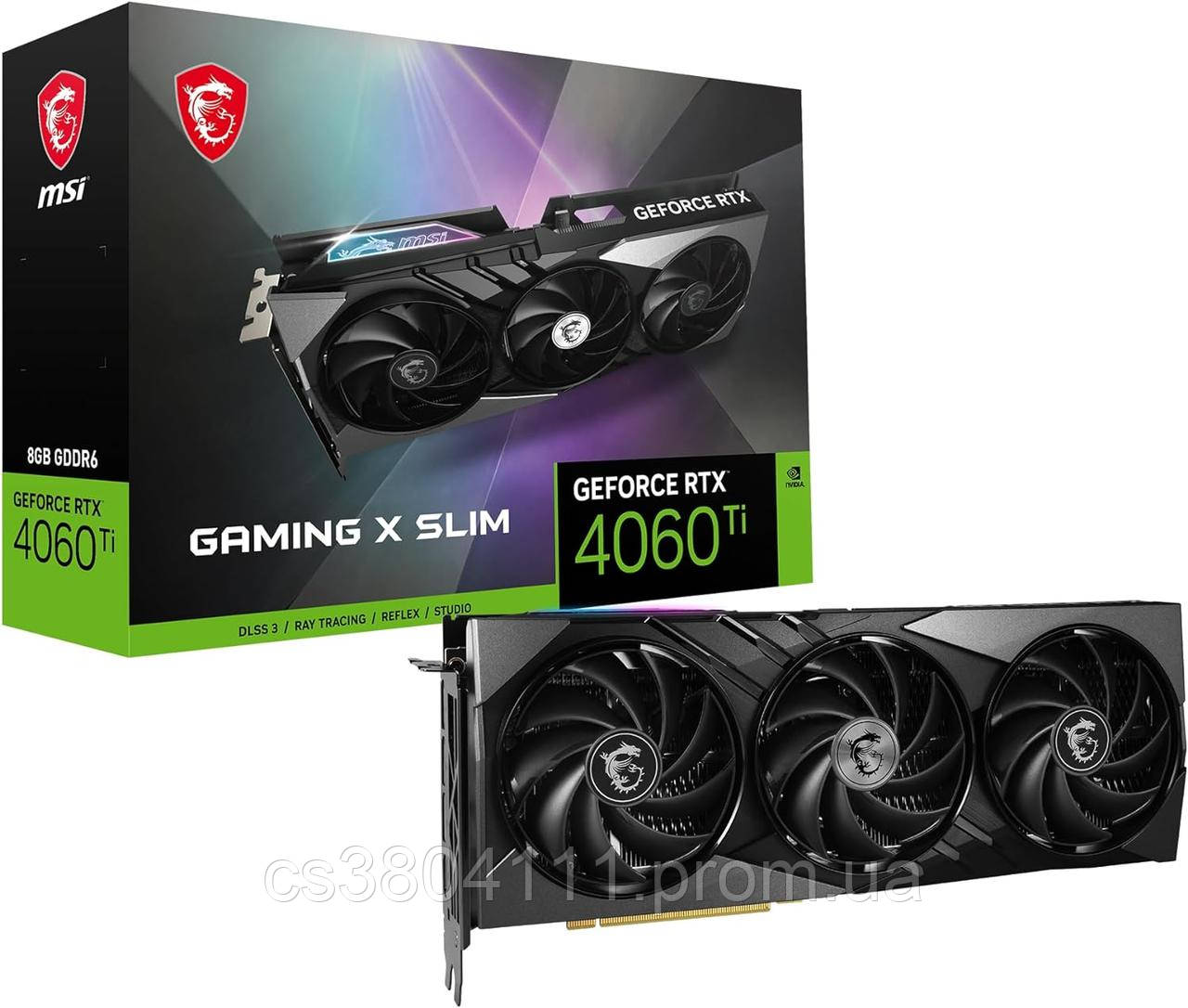 Видеокарта MSI NVIDIA GeForce RTX 4060 Ti 8G GAMING X SLIM - фото 2 - id-p2197756400