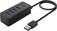 USB-хаб ORICO USB 3.0 4 порта (W5P-U3-030-BK-BP) (CA912735)