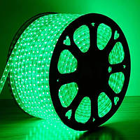 Лента светодиодная LED 5050 Green Зеленая 100m 220V