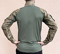 Рубашка мужская военная тактическая с липучками ВСУ (ЗСУ) Турция Ubaks Убакс 7295 XL 52 р хаки хорошее