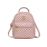 Маленькая женская сумка-рюкзак для телефона с плечевым ремешком розовая Pink