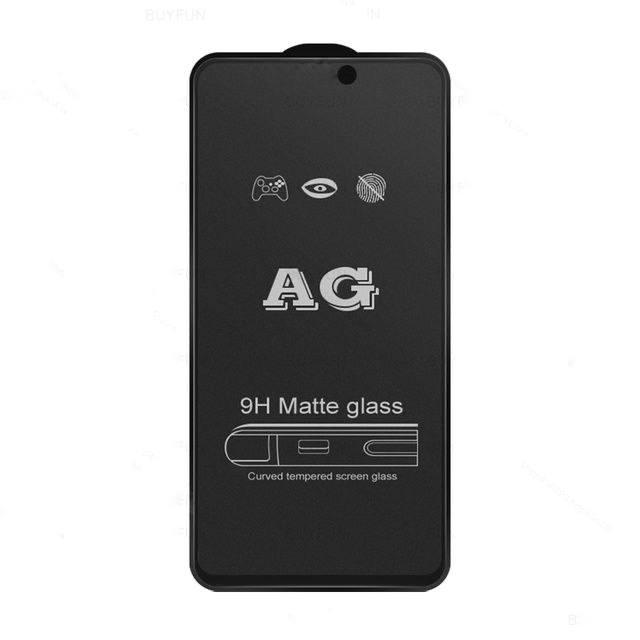 Матове захисне скло для iPhone 16 Pro Max чорне на весь екран клей на всій поверхні