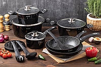 Набор посуды Edenberg EB-5611 15 предметов черный хорошее качество