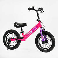Велобег Corso 12" Run-a-Way колеса резиновые Pink (127203) z112-2024