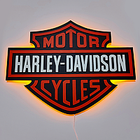 Harley Dаvidson с подсветкой Логотип Харли Девидсон