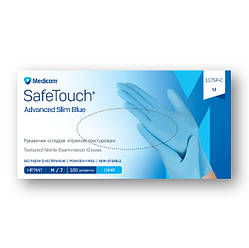 Рукавички нітрилові неопудрені SafeTouch Medicom 3,6 гр 100 шт, фото 1