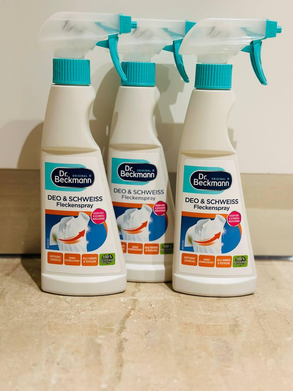 Пятновыводитель Dr.Beckmann Deo&Schweiss fleckenspray для выведения пятен пота и дезодорантов,