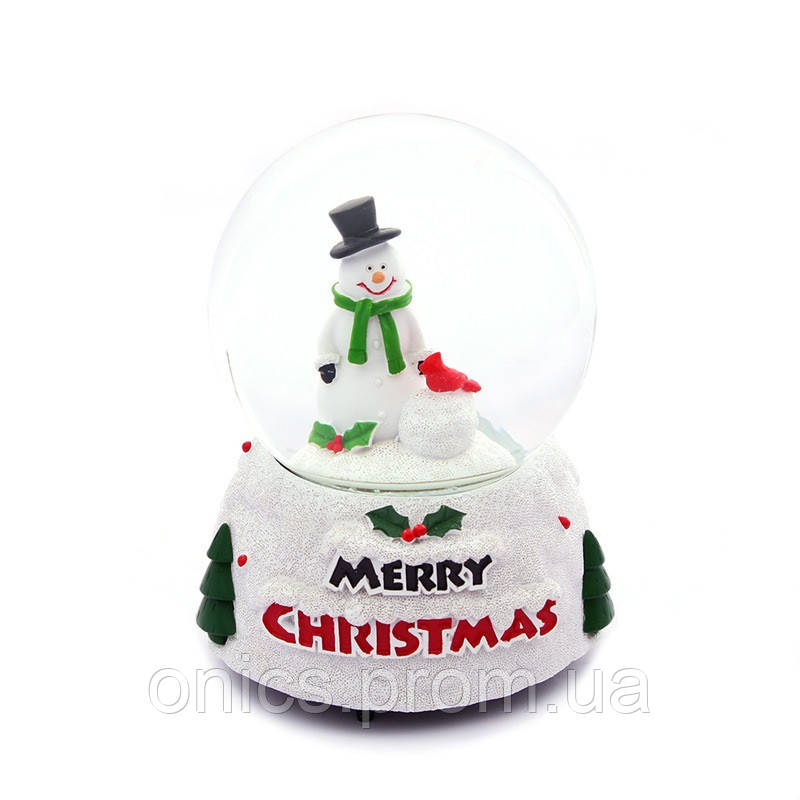 Шар новогодний декоративный светящийся Снеговик 13989 10.5х7 см хорошее качество - фото 2 - id-p2197706521