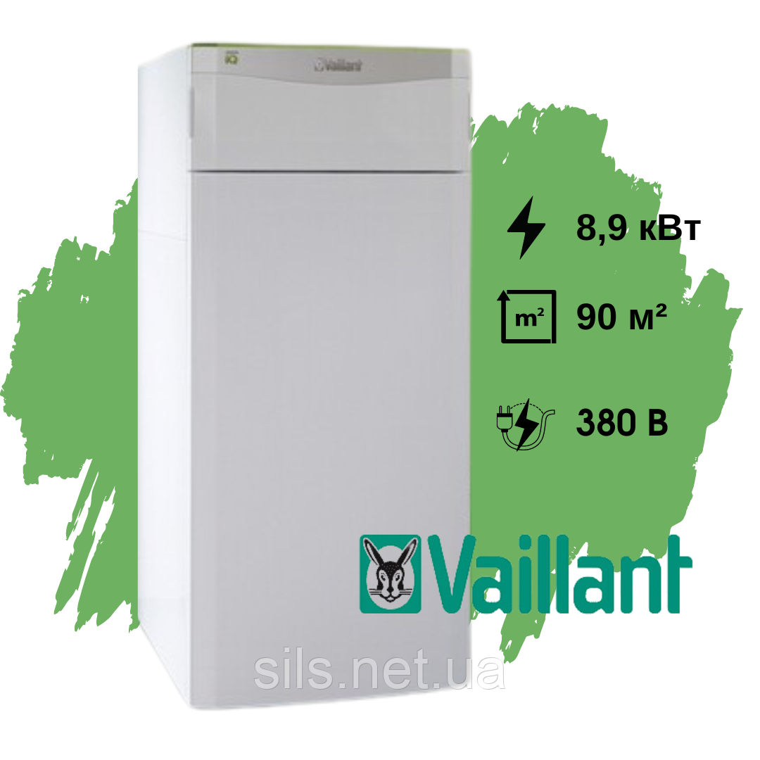 Тепловий насос геотермальний Vaillant flexoTHERM exclusive VWF 87/4 вода-вода (грунтовий) 8,9 кВт, 380V