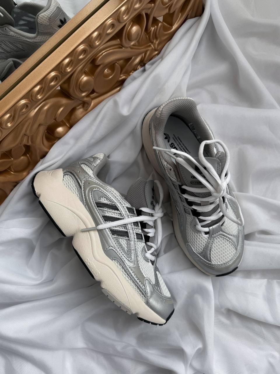 Кросівки чоловічі сірі Adidas Ozmillen White Silver Black (15870), фото 1