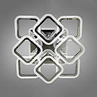 Світлодіодна люстра 100 Вт з підсвічуванням основи та пультом д/к колір каркасу хром D-S3517/4+4HR LED 3color, фото 2