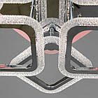 Світлодіодна люстра 100 Вт з підсвічуванням основи та пультом д/к колір каркасу хром D-S3517/4+4HR LED 3color, фото 5