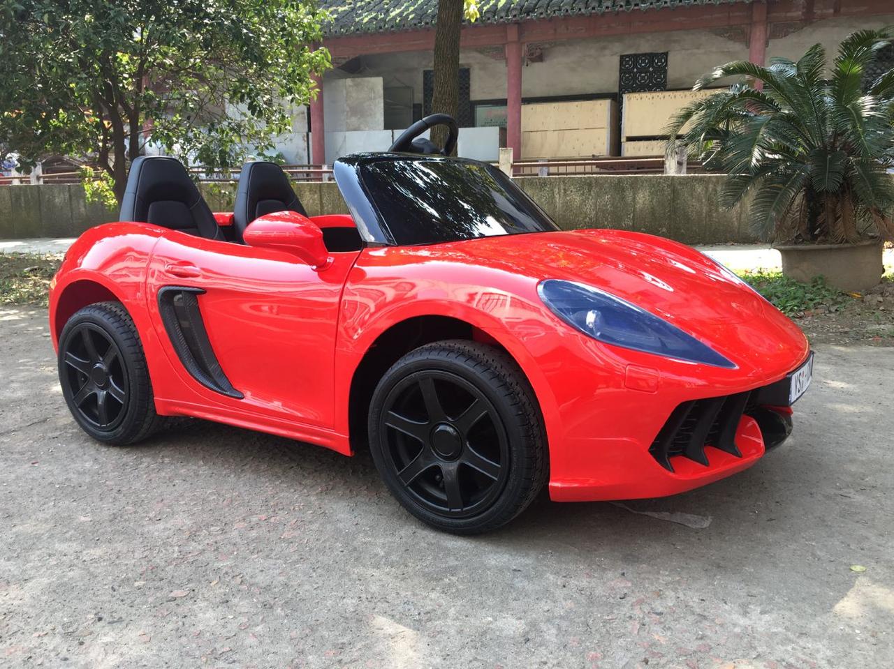 Дитячий двомісний електромобіль Porsche Cayman (червоний колір), фото 1