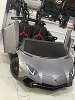 Детский двухместный электромобиль Lamborghini Aventador SVJ 24V (серый цвет)