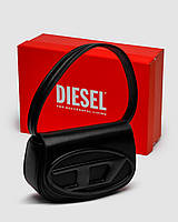 DIESEL 1DR Iconic Shoulder Bag Total Black 20 x 13 x 6.5 см