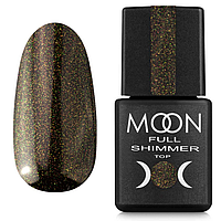 Топ для гель лака Moon Full Shimmer Top №1025 (Без липкого слоя), 8 мл