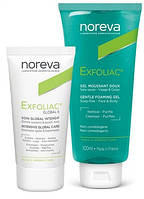 Набор Норева Эксфолиак Noreva Exfoliac: крем Global 6 Cream 30мл (срок до 7/24) и Гель Gentle Gel 100мл (4/26)