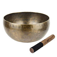 Тріскаюча чаша Тибетська Singing bowl Ручна холодна ківка 22,3/22,3/11,3 см Бронзовий (27409) z112-2024