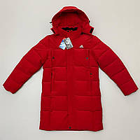 Чоловіча Зимова Курточка Парка Adidas Червона Тепла Куртка Унісекс Адідас Червоного Кольору Sensey
