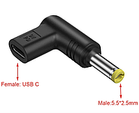 Переходник Type-C - DC для питания роутера и другой техники на 9V и 12V 5.5х2.5мм 12V