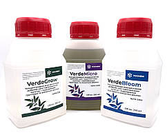 Набір добрив для гідропоніки VerdeGrow (250мл), VerdeMicro (250мл), VerdeBloom (250мл)
