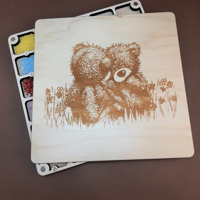 Двосторонній органайзер на 60 комірок 20х20 см з пронумерованими комірками (060238д), фото 1