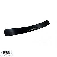 Накладка на бампер з загином для Renault DUSTER/FL з 2010-2013 - рр. (Nataniko Carbon)