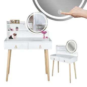 Туалетний столик з LED-підсвіткою SCANDI LED CM-254145 Білий