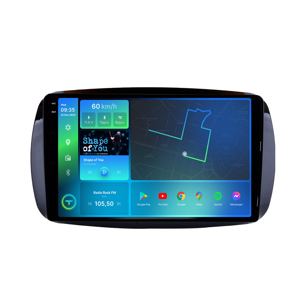 Штатна магнітола Torssen 2K Smart ForTwo 3 18+ F9432 4G Carplay DSP, фото 1