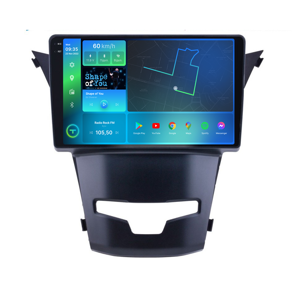 Штатна магнітола Torssen 2K SsangYong Korando 3/Action 2 13-17 F9432 4G Carplay DSP, фото 1