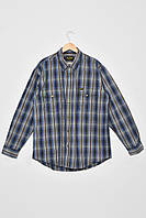 Рубашка мужская батальная синего цвета в полоску 174800T Бесплатная доставка