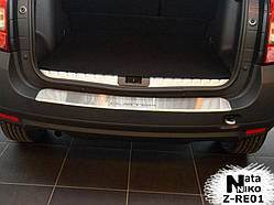 Накладка на бампер з загином для Renault DUSTER/FL з 2010-2013 - рр. (Nataniko)