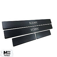 Захист порогів - накладки на пороги Renault SCENIC II/GRAND SCENIC II з 2003-2009 рр. (Premium carbon)