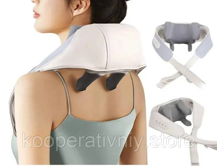 Ударный вибромассажер для спины, плеч и шеи U-образный массажный пояс для тела UKC 9229 - фото 2 - id-p2197925991