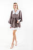 Плаття міні з принтом та комірцем сіре 83038 (2000000127996), фото 5