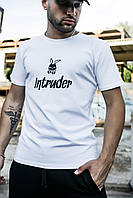 Повседневная мужская футболка Intruder 'Bunny' Белая / Футболка с рисунком / Хлопковая футболка для парней