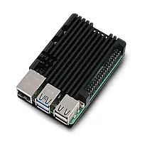 Корпус JustPi для Raspberry Pi 5 - алюминий - черный