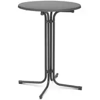 Барный стол - Ø 80 см - складной - серый