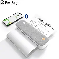 Портативний бездротовий А4 термо принтер PeriPage A40, Bluetooth, 2600mAh (підходить для тату та документів)